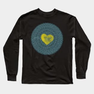 Heart in a Circle Minimal Design Long Sleeve T-Shirt